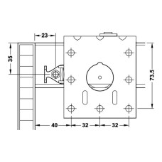 Комплект фурнітури SLIDO CLASSIC 50 VF S для 3-х дверних полотен товщиною 22-27мм