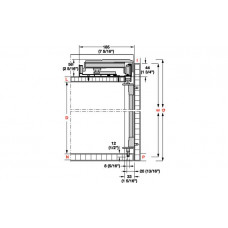 Комплект фурнітури FINETTA FLATFRONT S/OS 15 FB для 2-х дверей шириною 2800мм