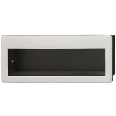 Ручка врізна 86х37 мм, цамак, нікель/чорний