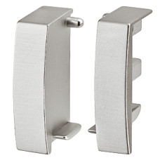 Заглушка торцева цинк, колір нержавіюча сталь 43x19mm