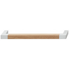 Ручка 140х35х12 мм, дуб/хромована матова, база 128 мм