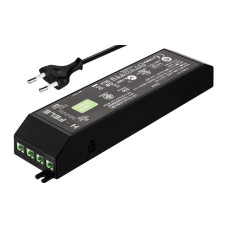 Блок живлення для LED 24V/30W на 6 виходів пластиковий чорний зі шнуром з вилкою EU 250V 2000мм