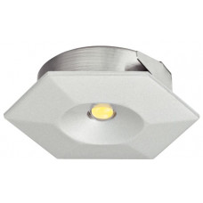Світильник світлодіодний LED 4006 350mA/1W 6-кутний пластиковий колір: срібний тепле біле світло 38м