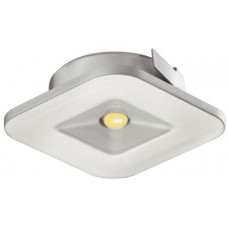 Світильник світлодіодний LED 4007 350mA/1W пластиковий колір: срібний тепле біле світло 34х34мм (3 ш