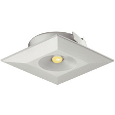 Світильник LED 4003 350mA/1W пластиковий колір: срібний тепле біле світло 34х34мм (3 штуки)