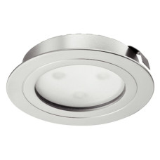 Світильник LED 4009 350mA/3W врізний алюміній нікельований матовий тепле біле світло D65мм